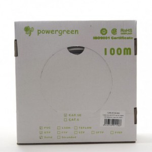 BOBINA CABLE RJ45 UTP100 M CAT.6 SOLIDO/RIGIDO AWG24  