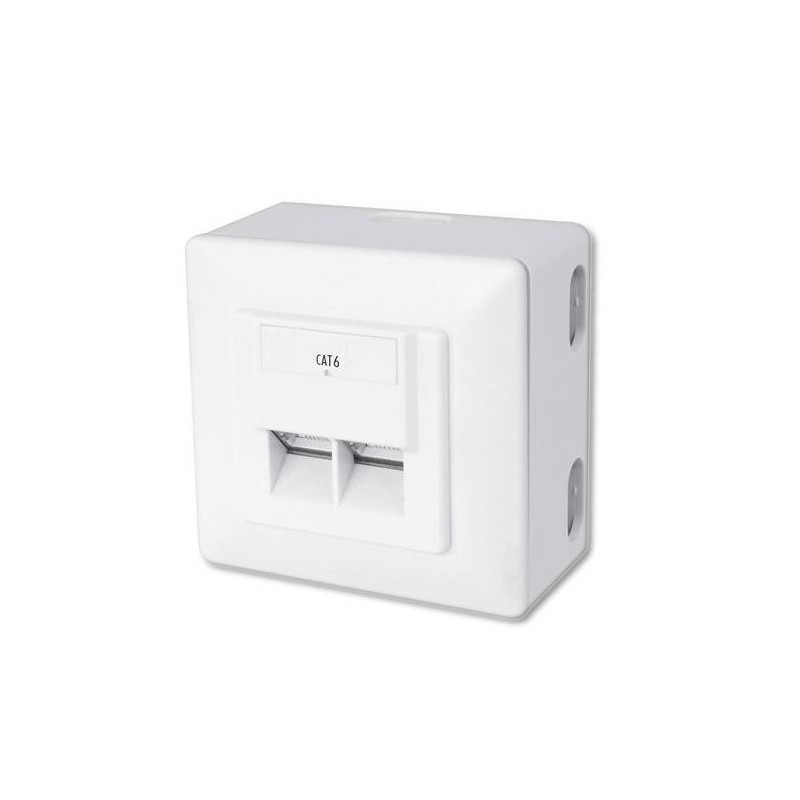ROSETA 2X 8P8C/RJ45 SUPERFICIE APANT.CAT.6