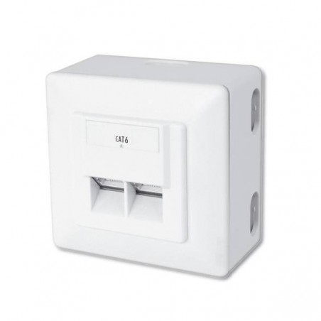 ROSETA 2X 8P8C/RJ45 SUPERFICIE APANT.CAT.6