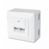 ROSETA 2X 8P8C/RJ45 SUPERFICIE APANT.CAT.6