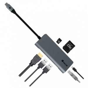 HUB NGS WONDERDOCK7 TIPO C A 2USB/USB C/HDMI/RJ45/SD