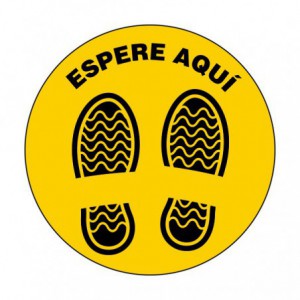 ETIQUETA DISTANCIA DE SEGURIDAD CIRCULAR 40 Ø  5 UND 