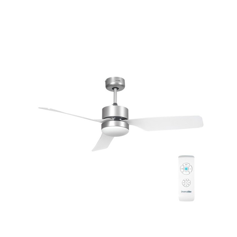 VENTILADOR TECHO GALERNA 3052 INOX ASPAS TRANSLÚCIDAS 132 CM