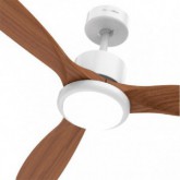 VENTILADOR DE TECHO CIERZO 3052 W PLUS BLANCO Y MADERA 132CM