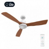 VENTILADOR DE TECHO CIERZO 3052 W PLUS BLANCO Y MADERA 132CM