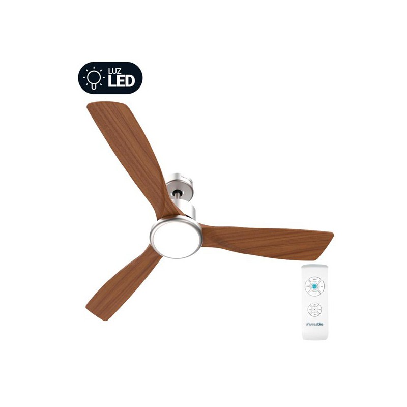 VENTILADOR DE TECHO CIERZO 3052 X PLUS INOX Y MADERA 132 CM