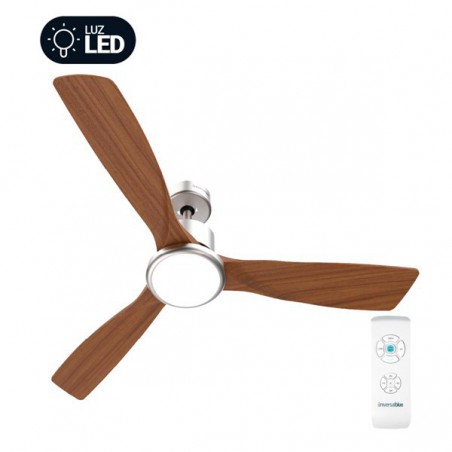 VENTILADOR DE TECHO CIERZO 3052 X PLUS INOX Y MADERA 132 CM