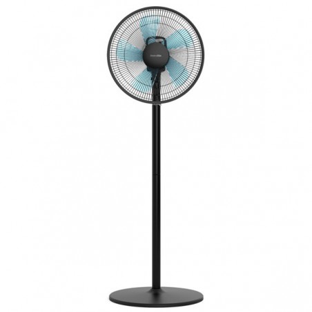 VENTILADOR DE PIE ZERMATT 3046B RADIAL NEGRO BASE RED. 45W