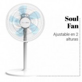VENTILADOR DE PIE ZERMATT 3046W RADIAL BLANCO BASE RED. 45W