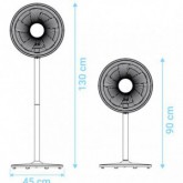 VENTILADOR DE PIE ZERMATT 3046W RADIAL BLANCO BASE RED. 45W