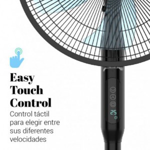 VENTILADOR DE PIE ZERMATT 3025 B SILENCIOSO NEGRO 25W