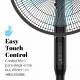 VENTILADOR DE PIE ZERMATT 3025 B SILENCIOSO NEGRO 25W