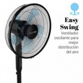 VENTILADOR DE PIE ZERMATT 3025 B SILENCIOSO NEGRO 25W