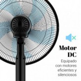 VENTILADOR DE PIE ZERMATT 3025 B SILENCIOSO NEGRO 25W