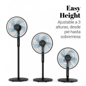 VENTILADOR DE PIE ZERMATT 3025 B SILENCIOSO NEGRO 25W