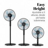 VENTILADOR DE PIE ZERMATT 3025 B SILENCIOSO NEGRO 25W