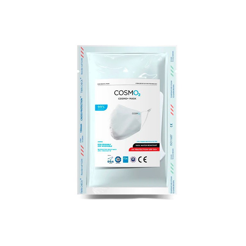 MASCARILLA LAVABLE COSMO2 BLANCA  UPF 50+ 160 HORAS 1 UND
