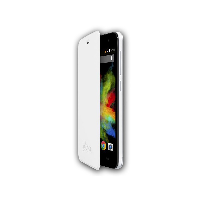 FUNDA WIKO CON TAPA BLOOM BLANCO