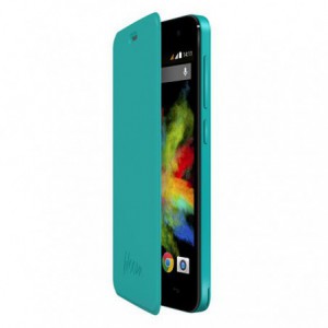 FUNDA WIKO CON TAPA BLOOM TURQUESA 