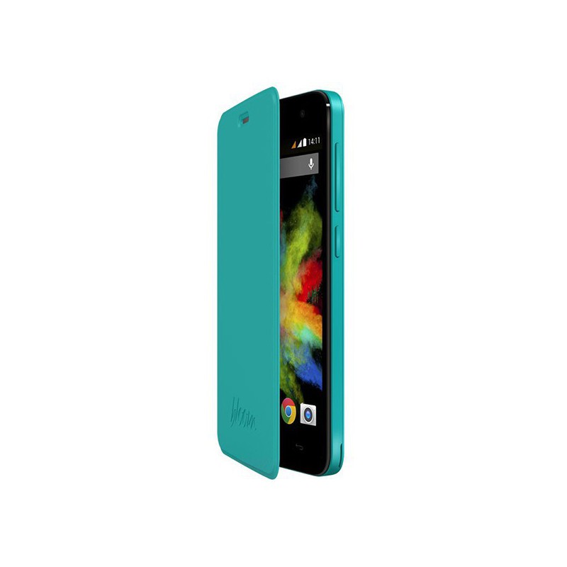 FUNDA WIKO CON TAPA BLOOM TURQUESA 