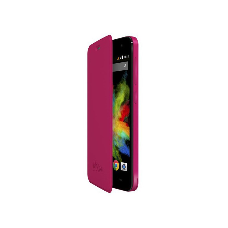 FUNDA WIKO CON TAPA BLOOM FUCSIA 