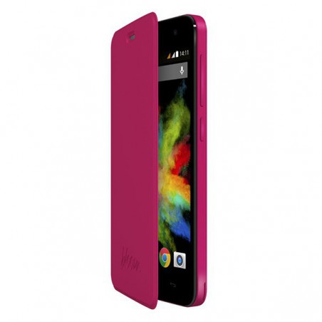 FUNDA WIKO CON TAPA BLOOM FUCSIA 
