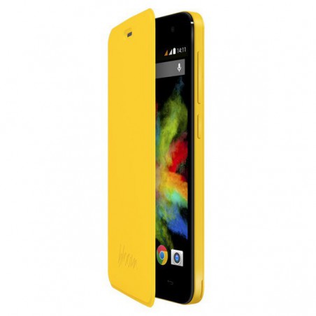 FUNDA WIKO CON TAPA BLOOM AMARILLO