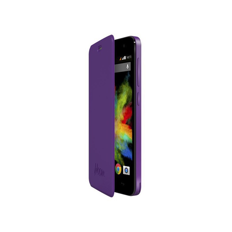 FUNDA WIKO CON TAPA BLOOM PURPURA 