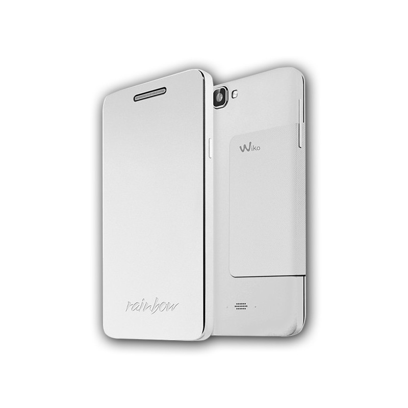 FUNDA WIKO CON TAPA RAINBOW BLANCO