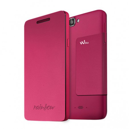 FUNDA WIKO CON TAPA RAINBOW FUCSIA 