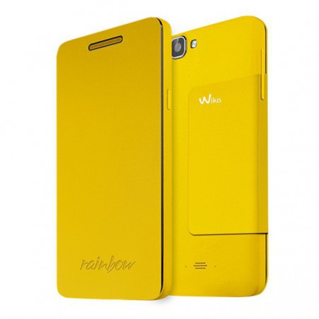 FUNDA WIKO CON TAPA RAINBOW AMARILLO