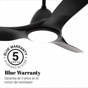 VENTILADOR DE TECHO ALISIOS NEGRO CON LUZ LED 132CM