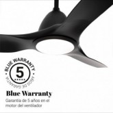 VENTILADOR DE TECHO ALISIOS NEGRO CON LUZ LED 132CM