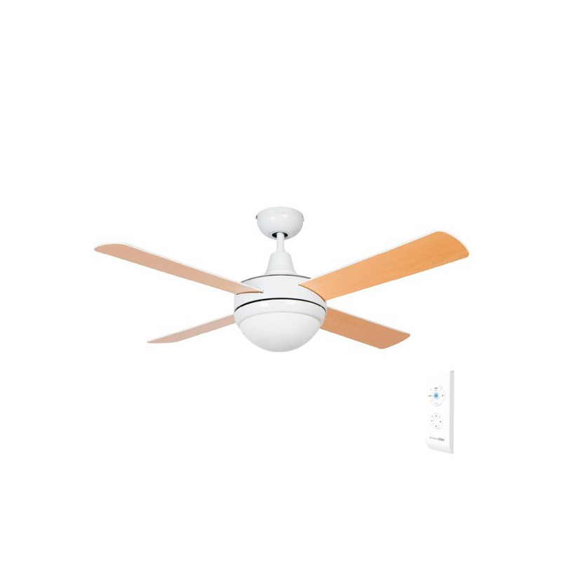 VENTILADOR DE TECHO SIROCO BLANCO-MARRÓN 4 ASPAS 106 CM