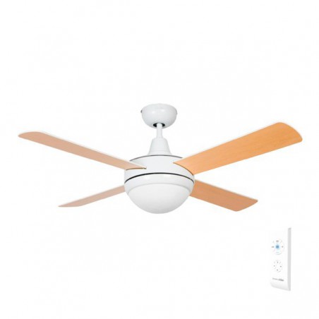 VENTILADOR DE TECHO SIROCO BLANCO-MARRÓN 4 ASPAS 106 CM
