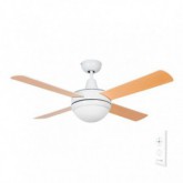 VENTILADOR DE TECHO SIROCO BLANCO-MARRÓN 4 ASPAS 106 CM