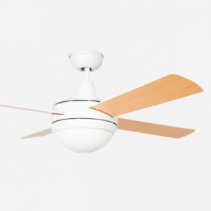 VENTILADOR DE TECHO SIROCO BLANCO-MARRÓN 4 ASPAS 106 CM
