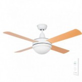VENTILADOR DE TECHO SIROCO BLANCO-MARRÓN 4 ASPAS 132 CM