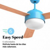 VENTILADOR DE TECHO VENTO 4048BL AZUL SILENCIOSO