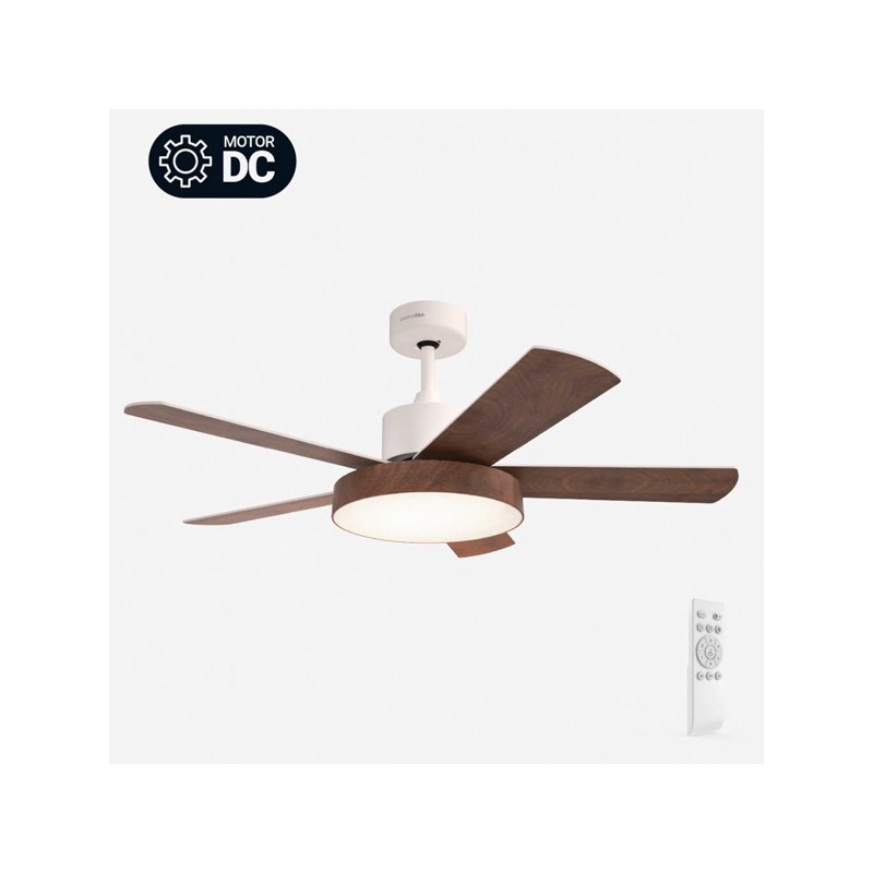 VENTILADOR DE TECHO LEVANTE 4048W BLANCO Y MADERA 122 CM