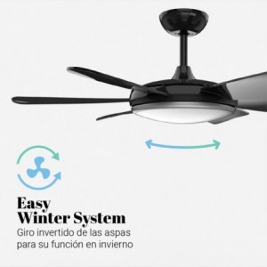 VENTILADOR DE TECHO IBE 4042  NEGRO 106 CM