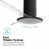 VENTILADOR DE TECHO PRUGA 4052 NEGRO 132 CM