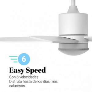 VENTILADOR DE TECHO BLANCO MIDI SILENCIOSO DC 106 CM