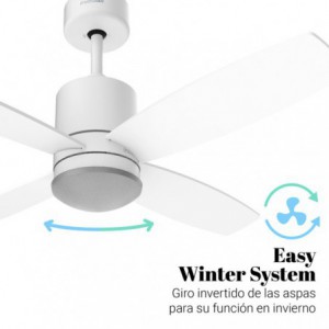 VENTILADOR DE TECHO BLANCO MIDI SILENCIOSO DC 122 CM