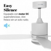 VENTILADOR DE TECHO BLANCO MIDI SILENCIOSO DC 132 CM