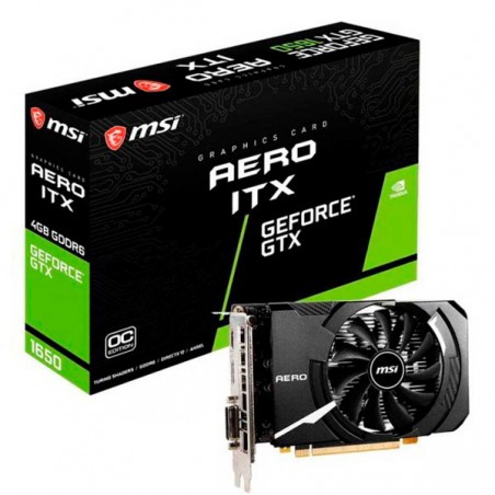 VGA MSI 1650 D6 4GB AERO ITX DVI-HDMI-DP 1 VENTILADOR