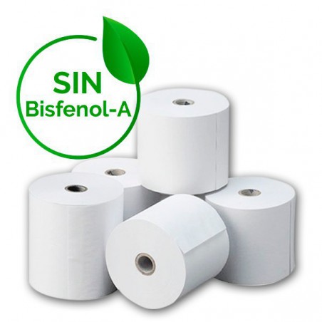 ROLLO TERMICO 80X80MM SIN BISFENOL A 65GR C/50