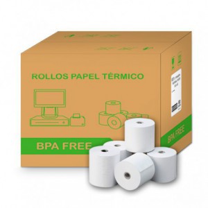 ROLLO TERMICO 80X80MM SIN BISFENOL A 65GR C/50