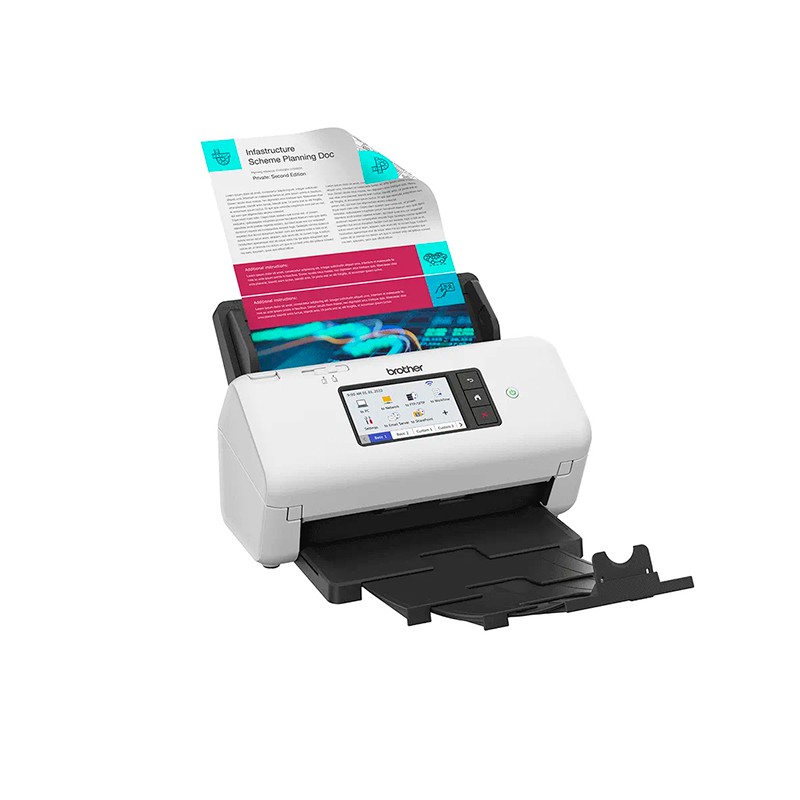 SCANNER BROTHER PROFESIONAL ADS4700W ADF 80 HOJAS DOBLE CARA