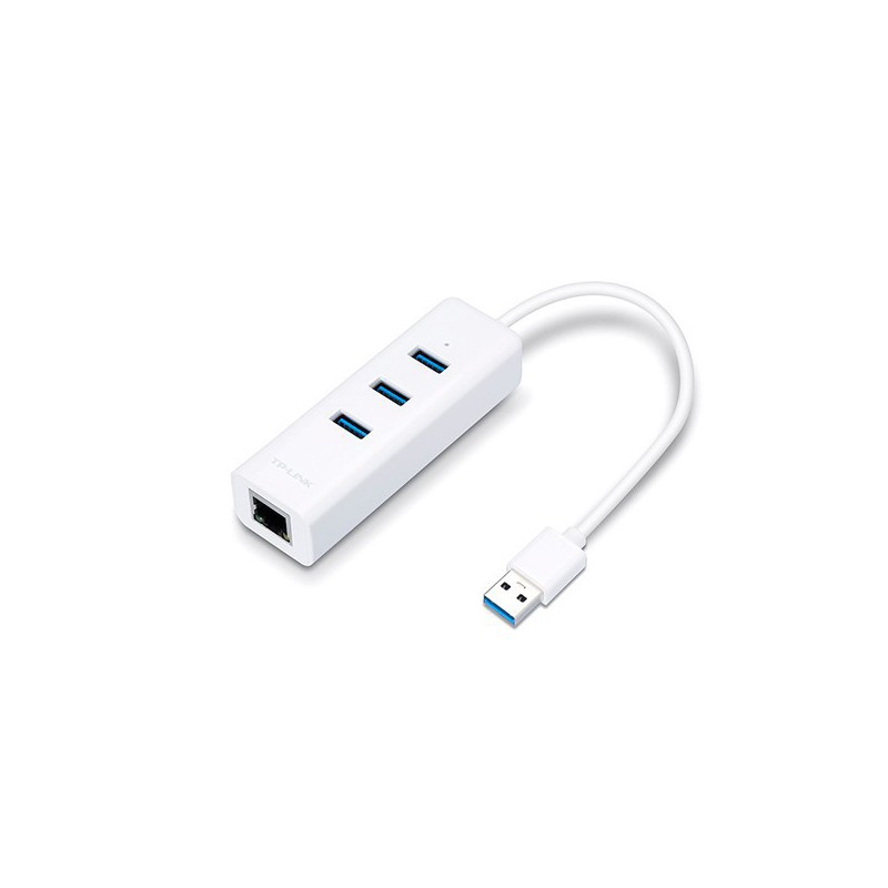 CONVERSOR TP LINK UE330 USB 3.0 A ETHERNET HUB 3P 